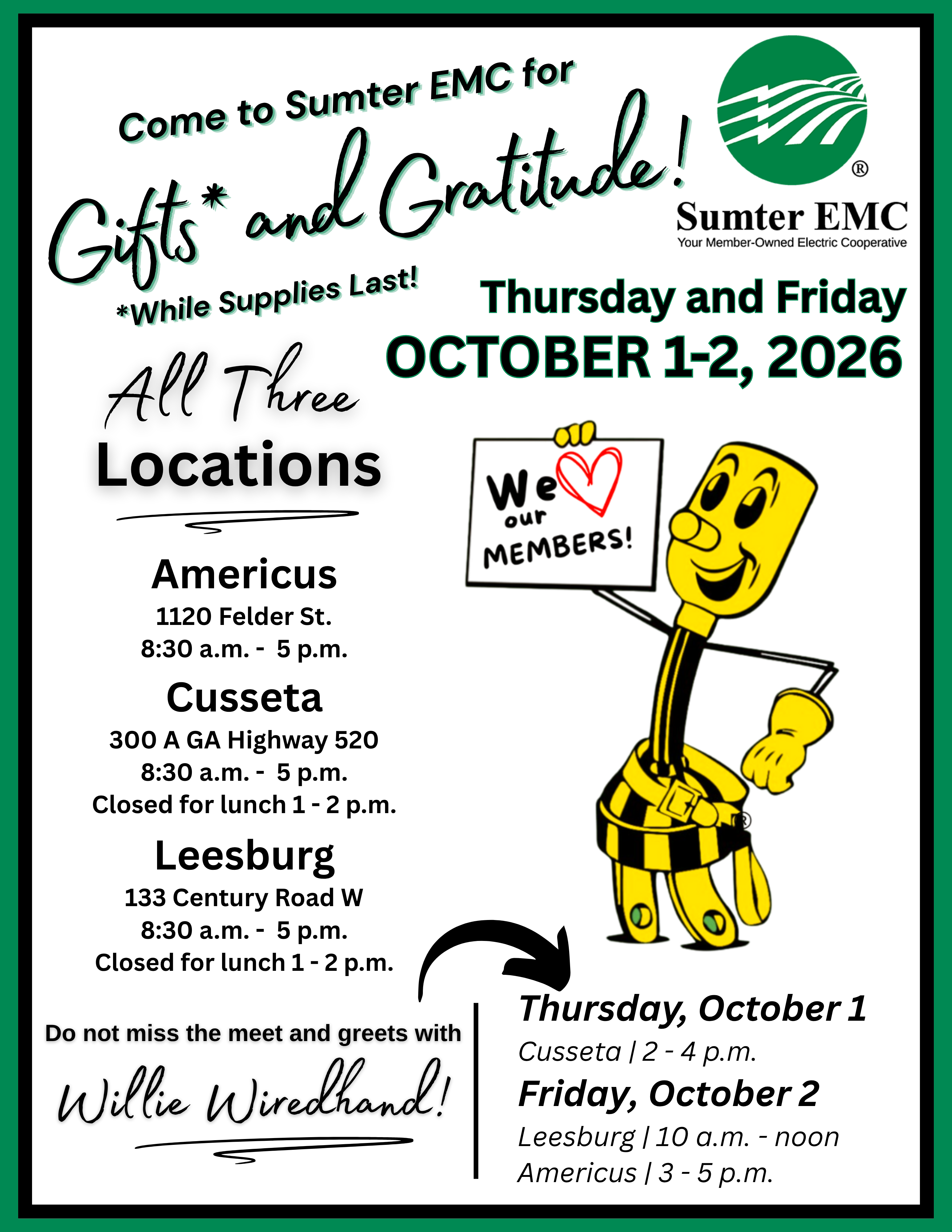 Member Appreciation Days
